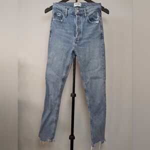 AGOLDE Women's Size 24 Nico High Rise Slim Fit Distressed Jeans